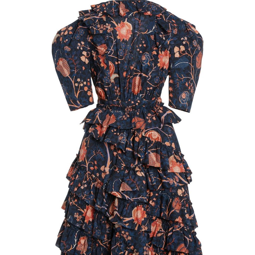 Ulla Johnson Aurora Ruffled Cotton Dress - Picture 2 of 6